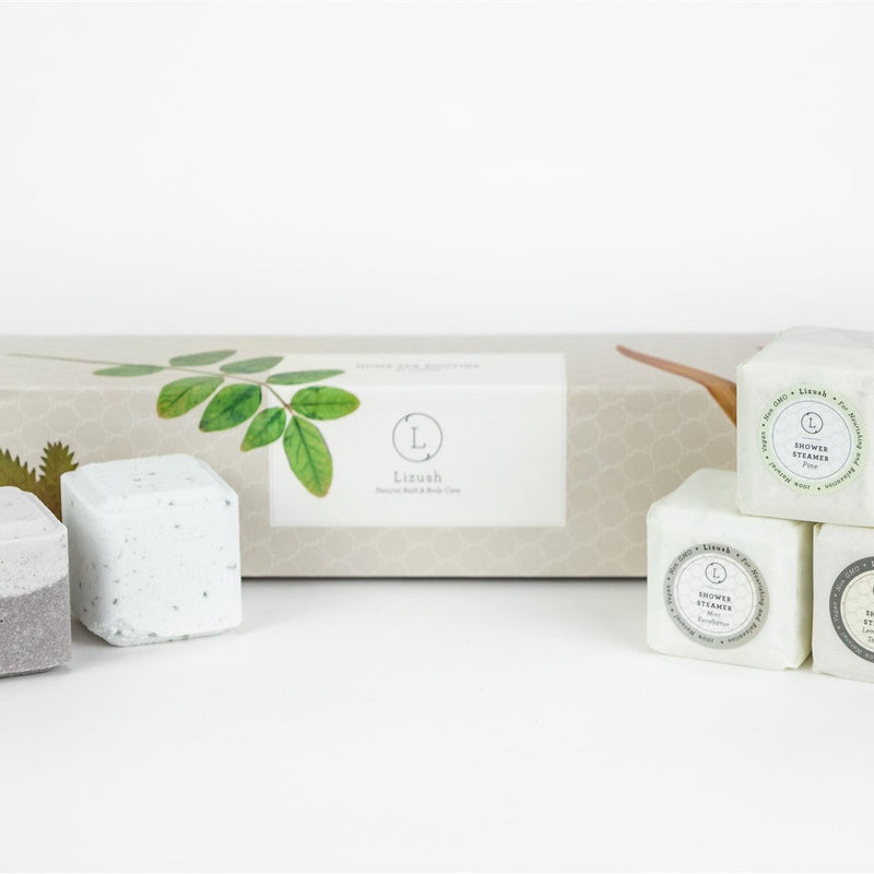 Earthy Shower Steamer, Refreshing Gift Box for Men and Women, Set of 5 Shower Steamers